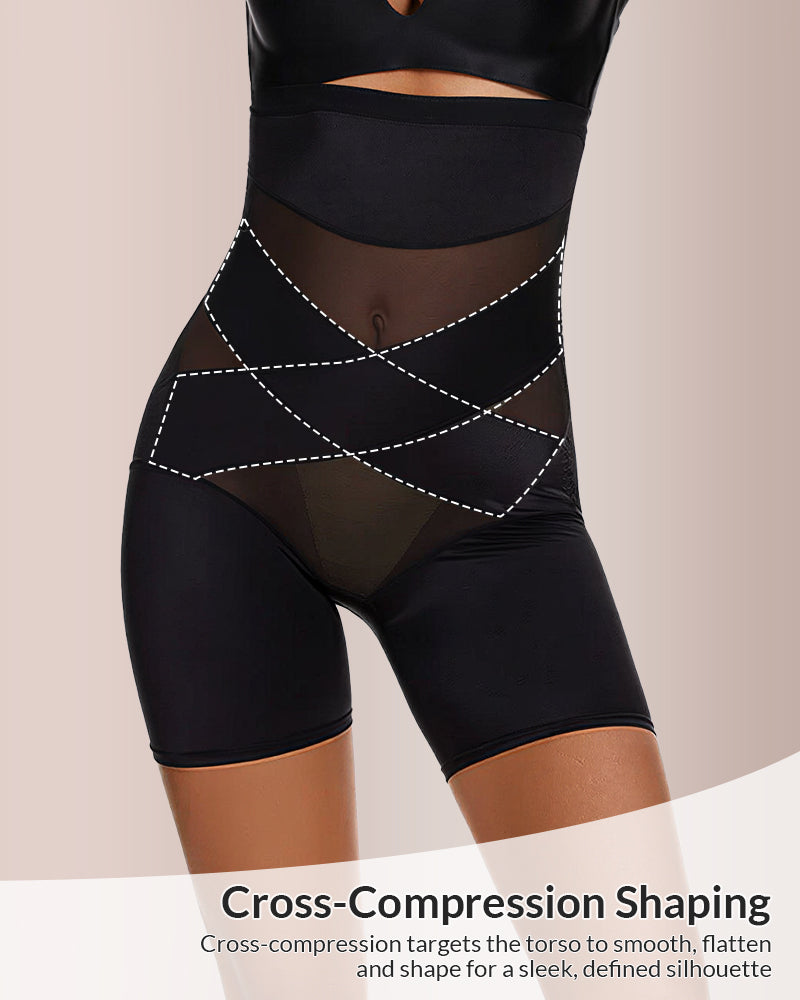 Willluxe® High-Waisted Breathable Tummy Control Shapewear Shorts