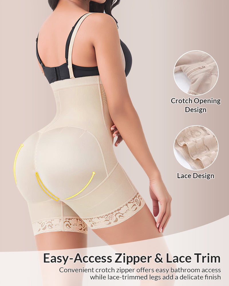 Willluxe® Seamless High-Waist Tummy Control Shapewear Bodysuit