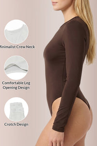 Willluxe® Essential Long Sleeve Crew Neck Bodysuit