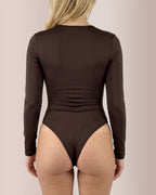 Willluxe® Essential Long Sleeve Crew Neck Bodysuit