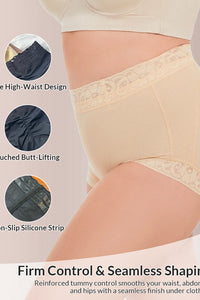 Willluxe® Sculpt & Smooth Lace Tummy Control Shapewear Boyshorts