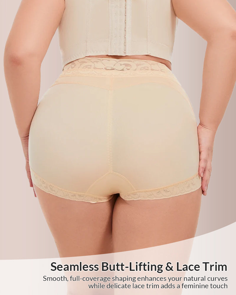 Willluxe® Sculpt & Smooth Lace Tummy Control Shapewear Boyshorts