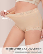 Willluxe® Sculpt & Smooth Lace Tummy Control Shapewear Boyshorts