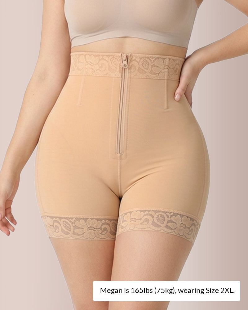 Willluxe® Sculpt & Lift High-Waisted Zipper Shapewear Shorts