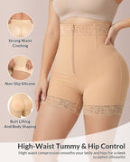 Willluxe® Sculpt & Lift High-Waisted Zipper Shapewear Shorts