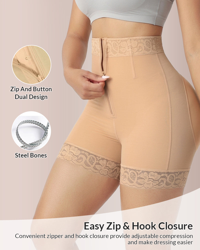 Willluxe® Sculpt & Lift High-Waisted Zipper Shapewear Shorts