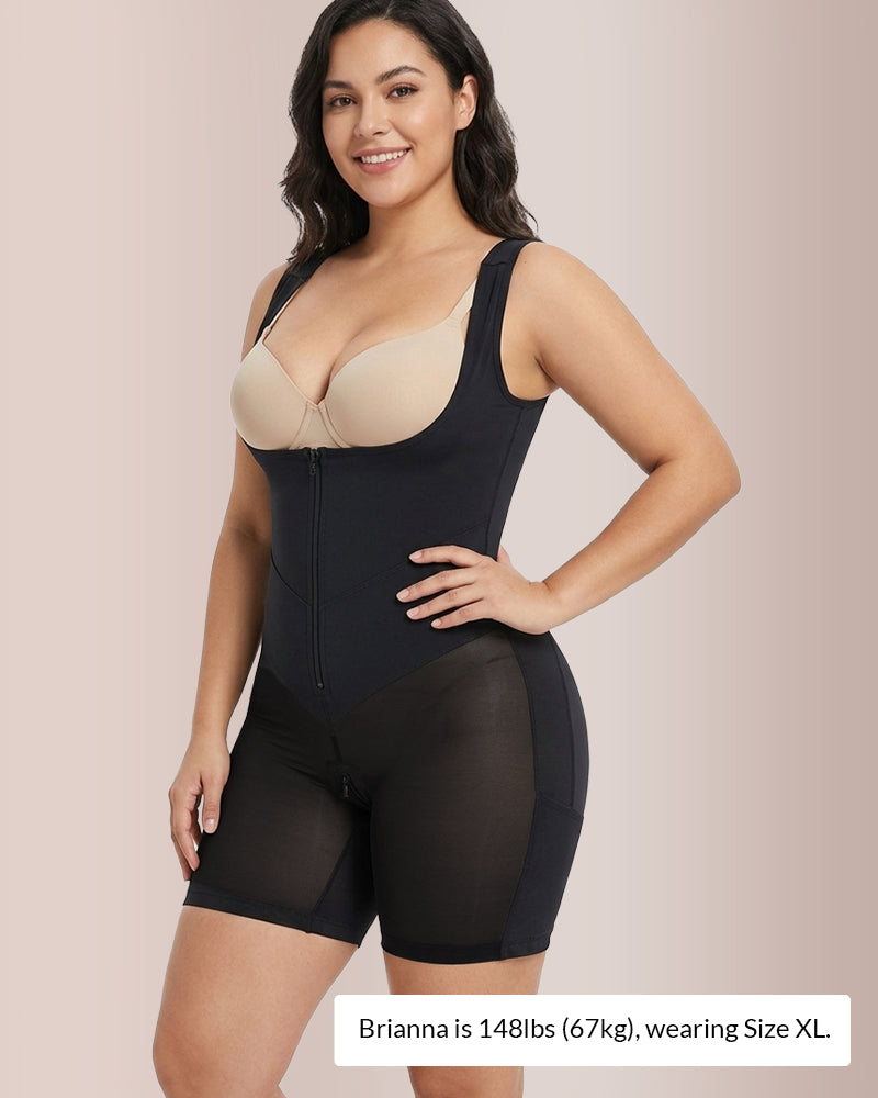 Willluxe® Sculpting Front-Zip Body Shapewear with Tummy Control