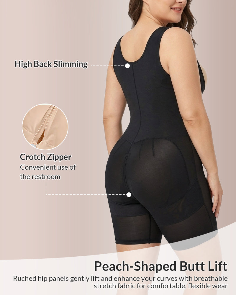 Willluxe® Sculpting Front-Zip Body Shapewear with Tummy Control