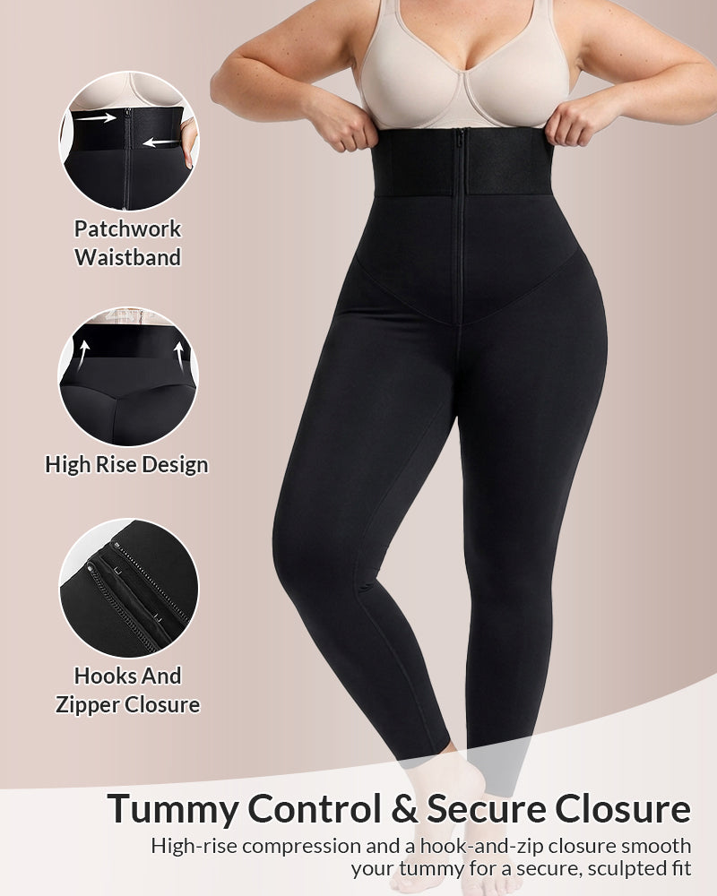 Willluxe® Sculpt & Lift High-Waisted Zipper Shaping Leggings