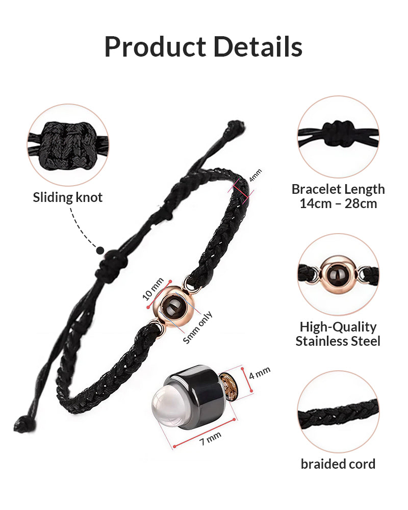 WILLLUXE® Custom Photo Bracelet That Allows Uploading Of Personal Photos