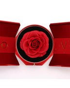 Willluxe® Sparkling Heart Necklace & Rotating Rose Box-For My Wife