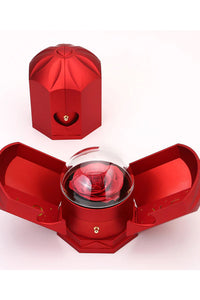 Willluxe® Sparkling Heart Necklace & Rotating Rose Box-For My Wife