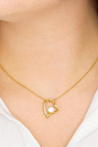 Willluxe® Sparkling Heart Necklace & Rotating Rose Box-For My Wife