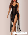 Willluxe® BlossomLace – Romantic Mesh Side-Split Nightdress