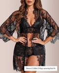 Willluxe® BlossomLace – 3-Piece Sheer Lace Sleepwear Set