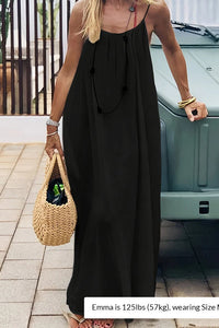 Willluxe® CozyWear – Solid Color Backless Cami Dress