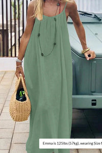 Willluxe® CozyWear – Solid Color Backless Cami Dress