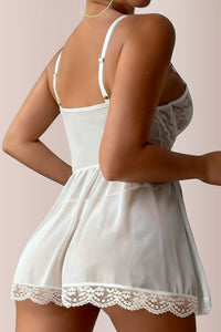 Lace Underwire Suspender Sheer Dresses