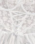 Lace Underwire Suspender Sheer Dresses