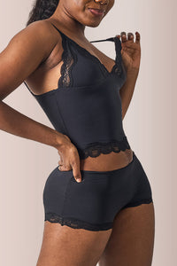 Willluxe® Women's Lace Trim Wirefree Lightweight Underwear Set