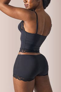Willluxe® Women's Lace Trim Wirefree Lightweight Underwear Set