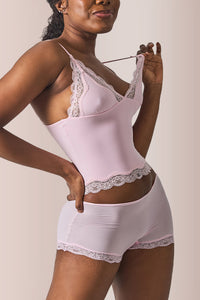 Willluxe® Women's Lace Trim Wirefree Lightweight Underwear Set