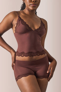Willluxe® Women's Lace Trim Wirefree Lightweight Underwear Set
