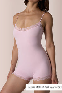 Willluxe® Lace Trim Spaghetti Strap Lightweight Pajama