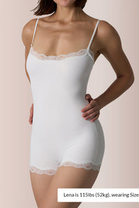 Willluxe® Lace Trim Spaghetti Strap Lightweight Pajama