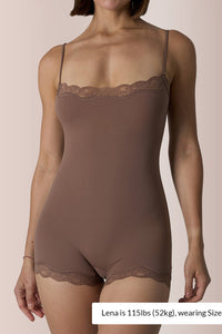 Willluxe® Lace Trim Spaghetti Strap Lightweight Pajama
