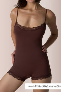 Willluxe® Lace Trim Spaghetti Strap Lightweight Pajama