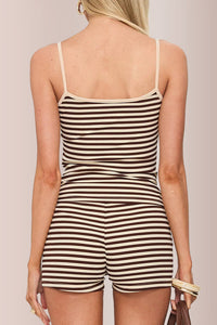 Willluxe® Striped Cami & Shorts Lounge Set