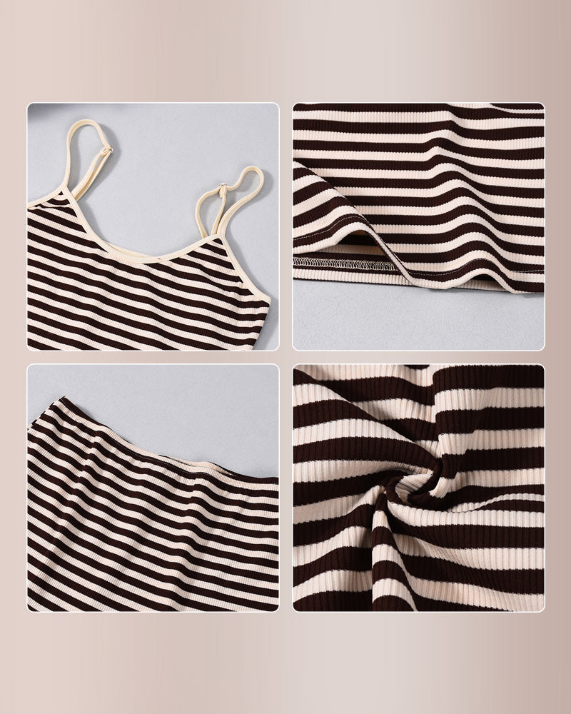 Willluxe® Striped Cami & Shorts Lounge Set