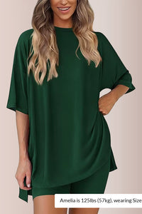 Willluxe® Oversized Tee & Biker Shorts Lounge Set