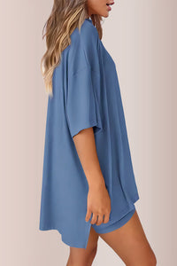 Willluxe® Oversized Tee & Biker Shorts Lounge Set