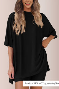 Willluxe® Oversized Tee & Biker Shorts Lounge Set