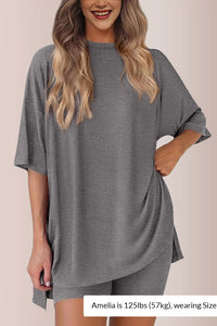 Willluxe® Oversized Tee & Biker Shorts Lounge Set