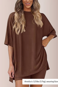 Willluxe® Oversized Tee & Biker Shorts Lounge Set