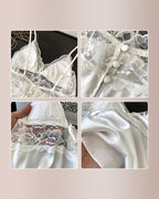 Willluxe® Lace Trim Satin Cami & Shorts Pajama Set