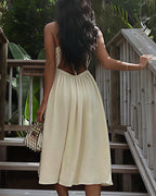 Willluxe® Tropical Breeze Open Back Slit Dress