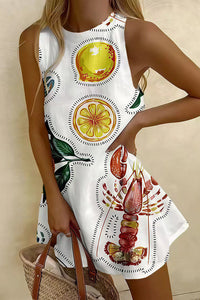 Willluxe® Summer Printed Sleeveless Beach Dress