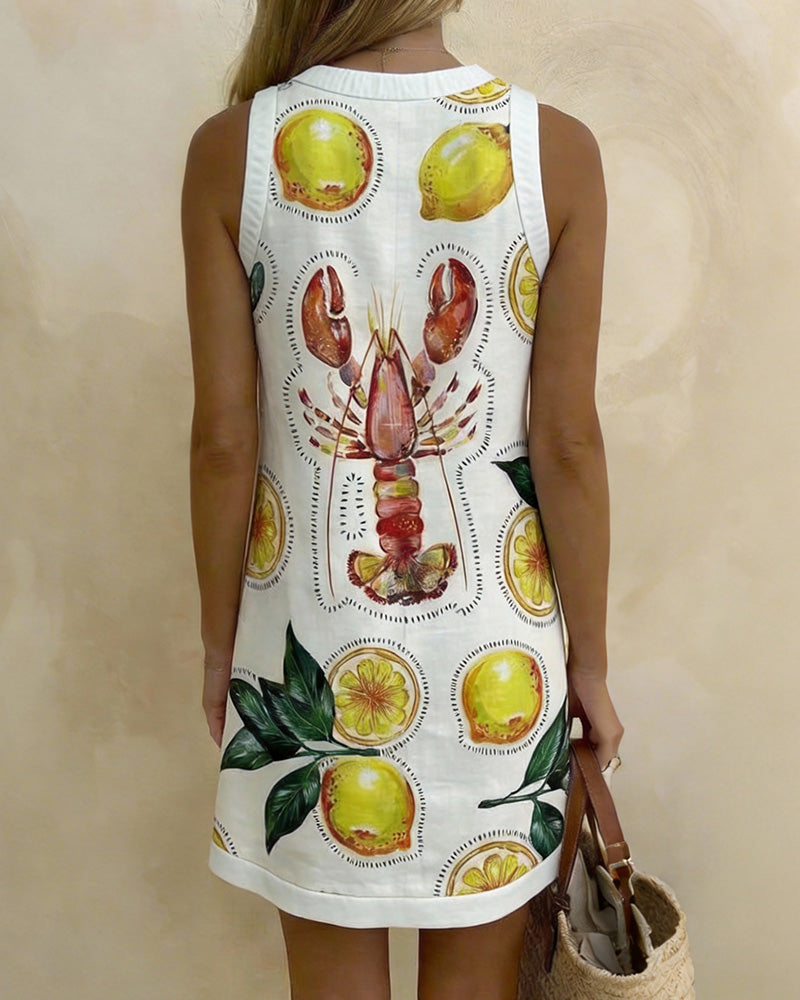 Willluxe® Summer Printed Sleeveless Beach Dress