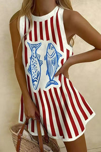 Willluxe® Summer Printed Sleeveless Beach Dress