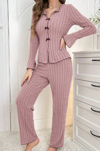 Willluxe® Homewear set with a lapel bow tie