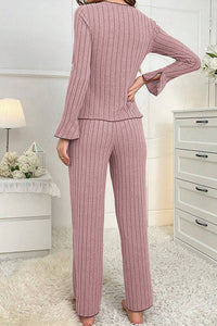 Willluxe® Homewear set with a lapel bow tie
