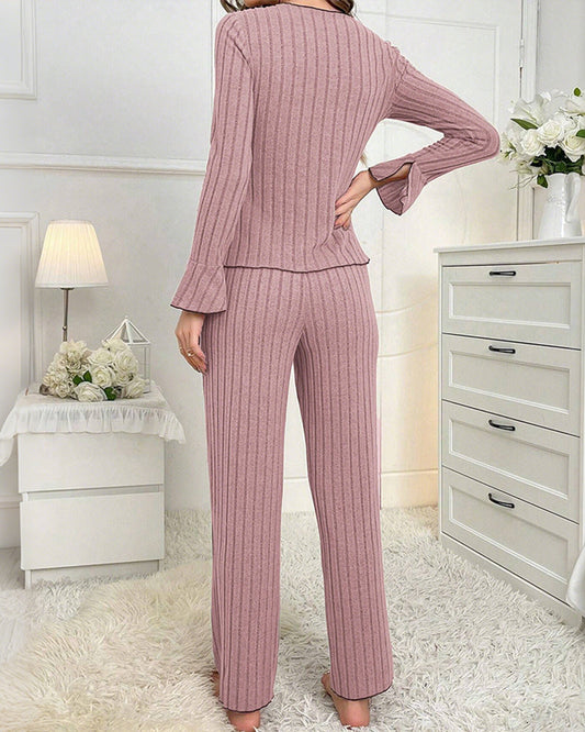 WILLLUXE® Homewear set with a lapel bow tie