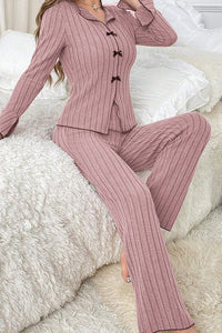 Willluxe® Homewear set with a lapel bow tie