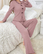 Willluxe® Homewear set with a lapel bow tie