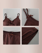 Willluxe® Butterfly Bow Ribbed Knit Cami and Shorts Set