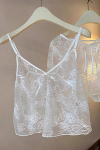 Willluxe® Sheer Lace Pajama Set